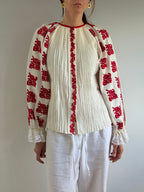 Antique Hungarian Embroidered Blouse
