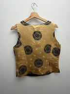 Gold Brocade Mandarin Top