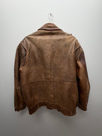 Vintage Brown Leather Bomber