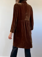 Silk Velvet Smock Dress