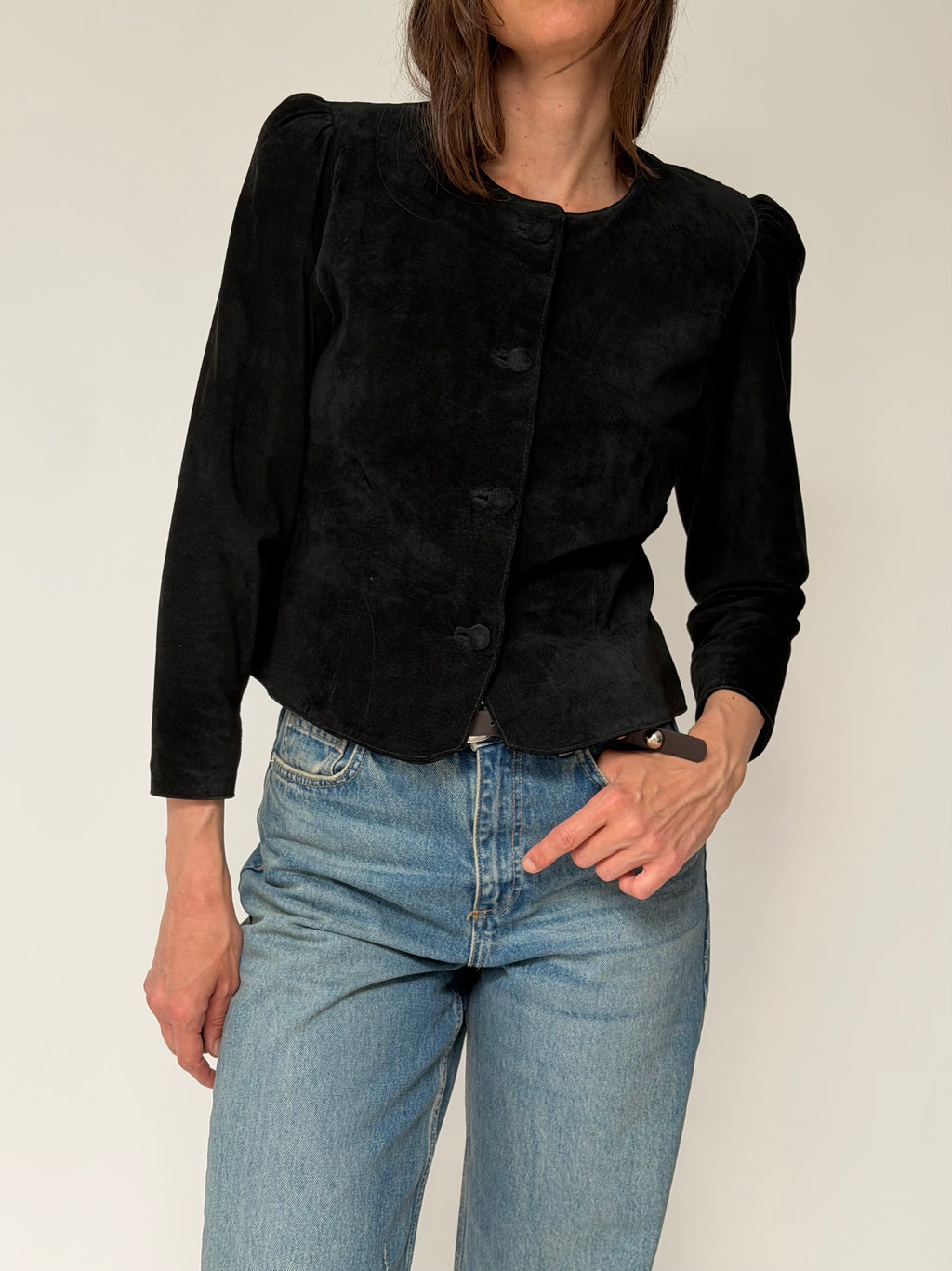 Black Suede Leather Jacket