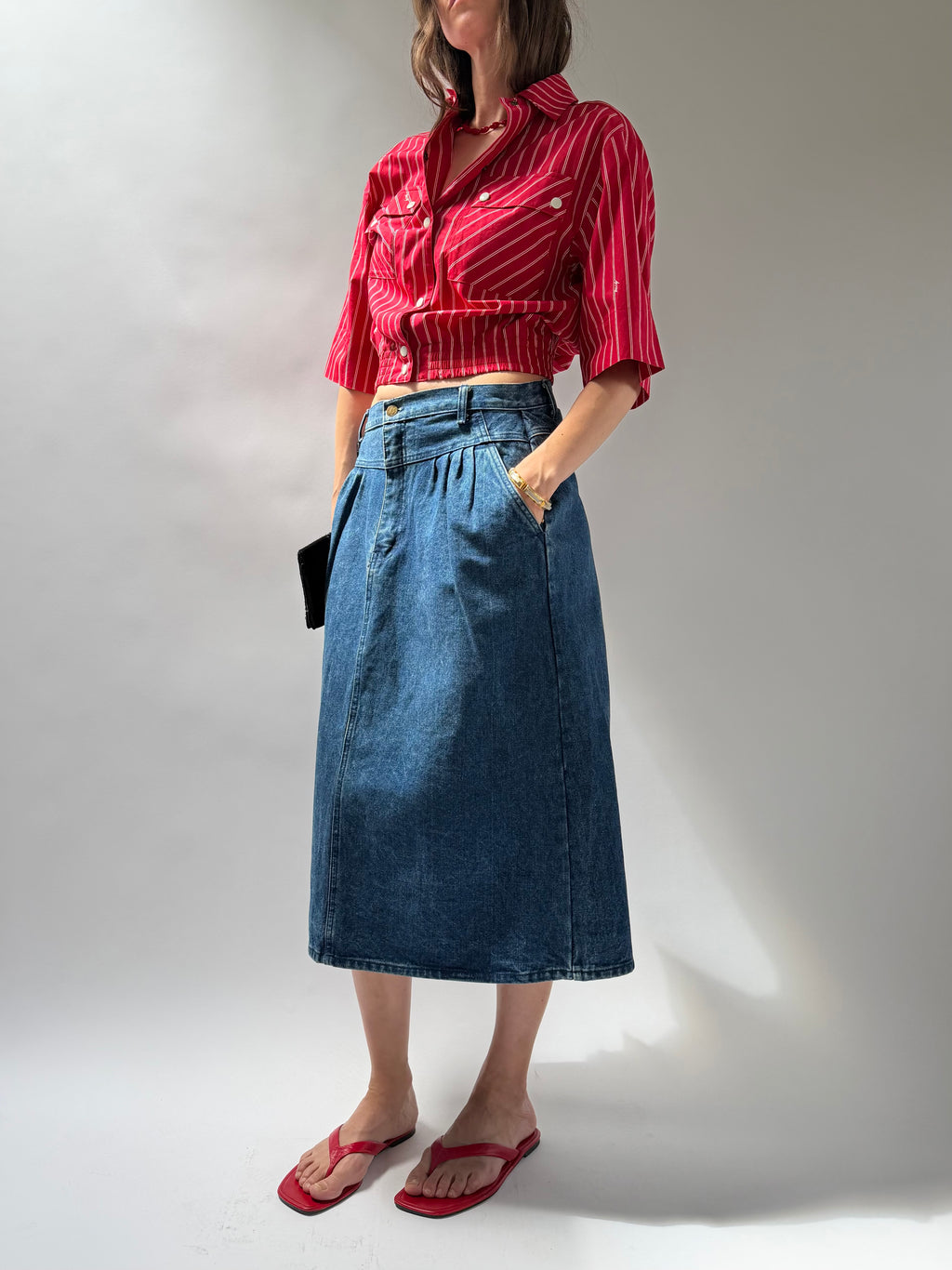 Alexander McQueen Red Striped Blouse
