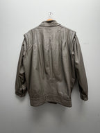 80s Leather Bomber Jacket