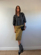 80s Wool Green Skirt
