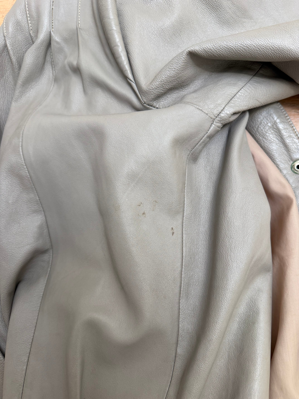 80s Leather Bomber Jacket
