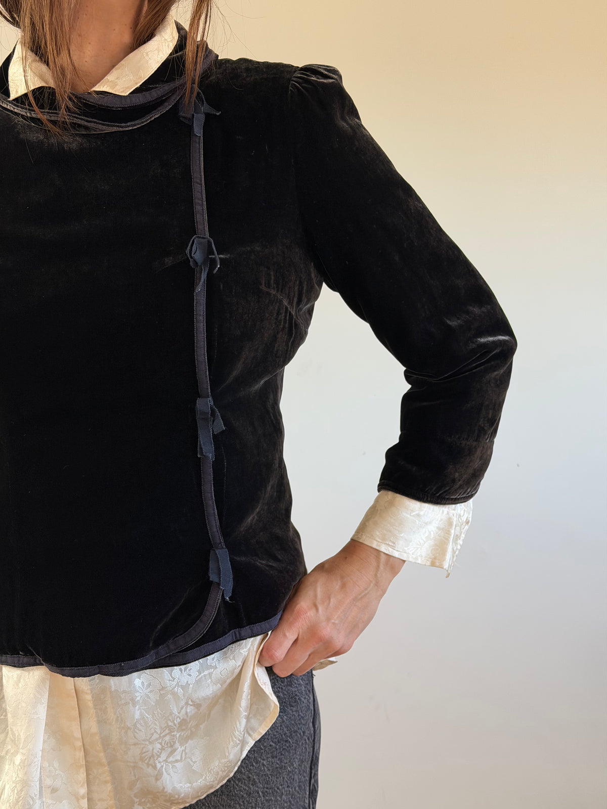 Jigsaw Silk Velvet Jacket