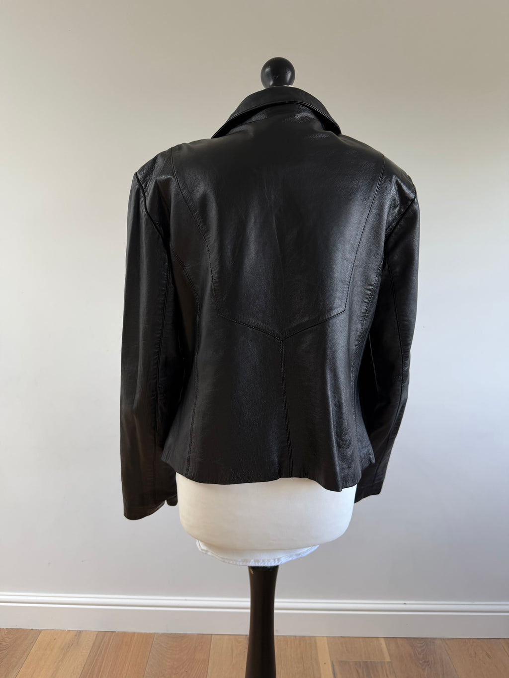 Leather Blazer Black