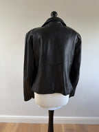 Leather Blazer Black