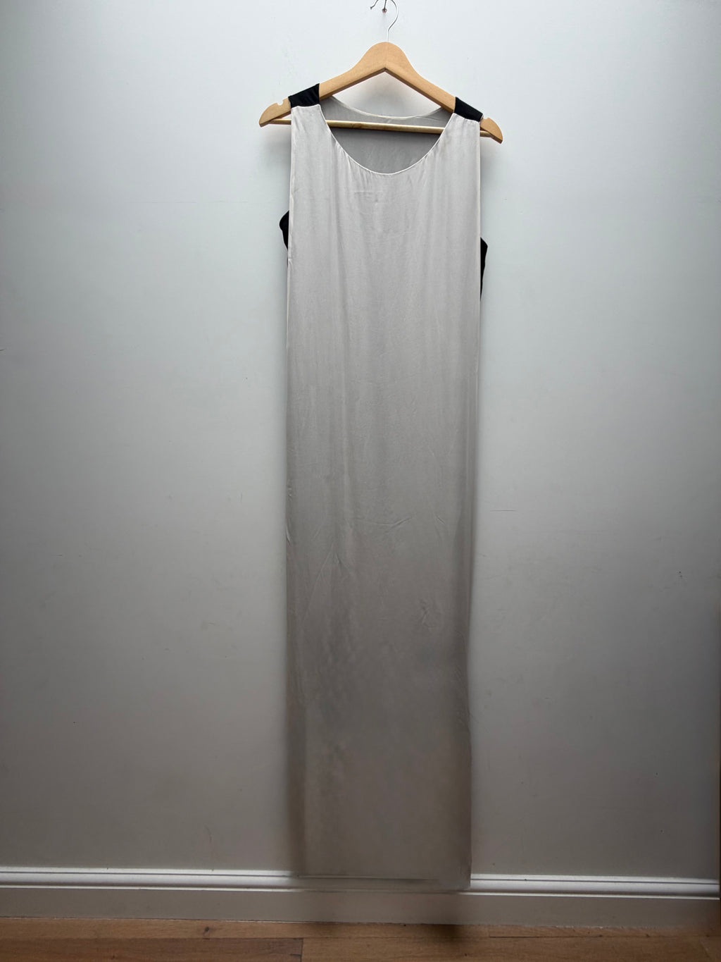 Two-Tone Silk Maxi Dress