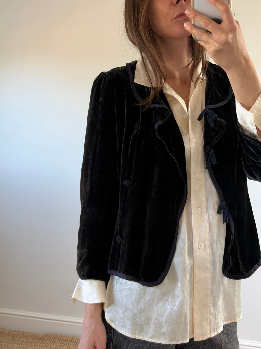 Jigsaw Silk Velvet Jacket