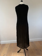 Pleated Maxi Dress Black