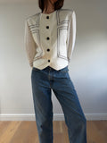 White Linen Blazer Women | Vintage Louis Féraud