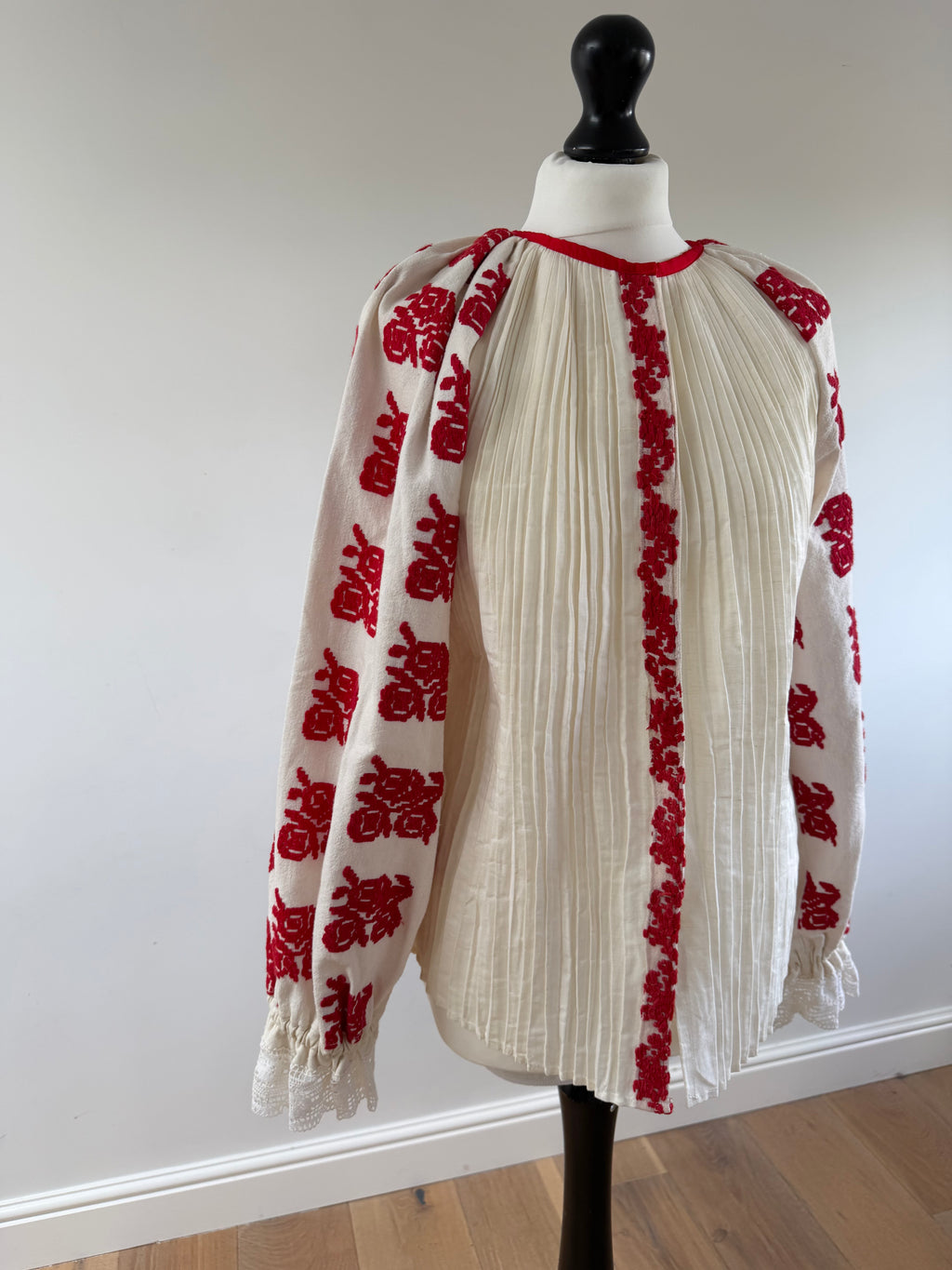 Antique Hungarian Embroidered Blouse