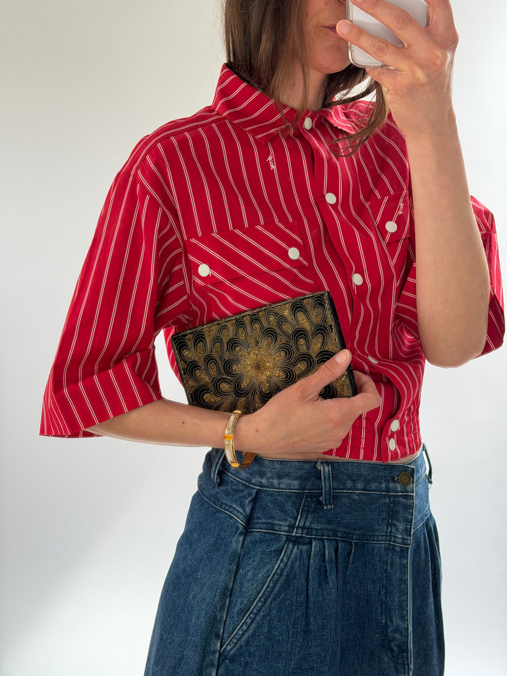 Alexander McQueen Red Striped Blouse