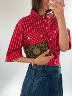 Alexander McQueen Red Striped Blouse