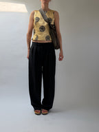 Gold Brocade Mandarin Top