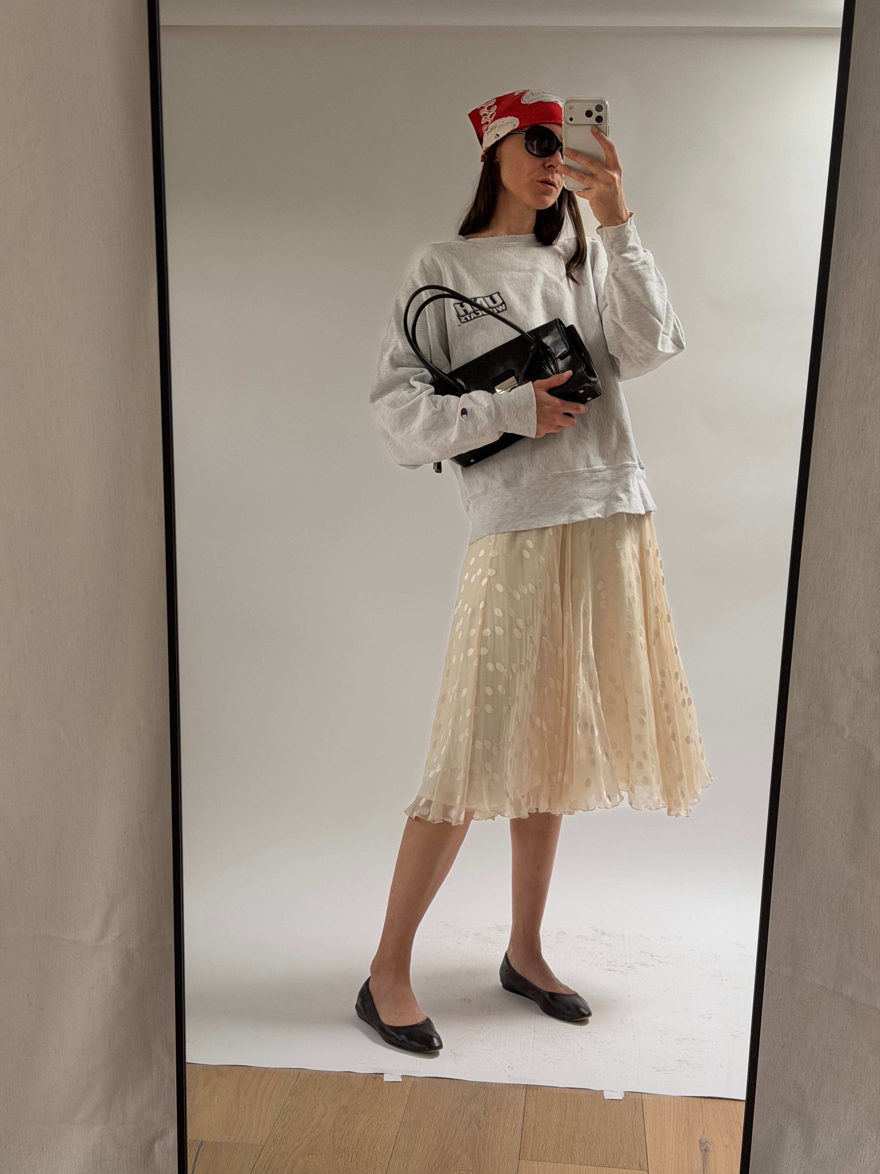 Silk Midi Skirt