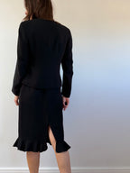 Vintage Black Skirt Suit