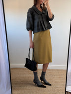 80s Wool Green Skirt