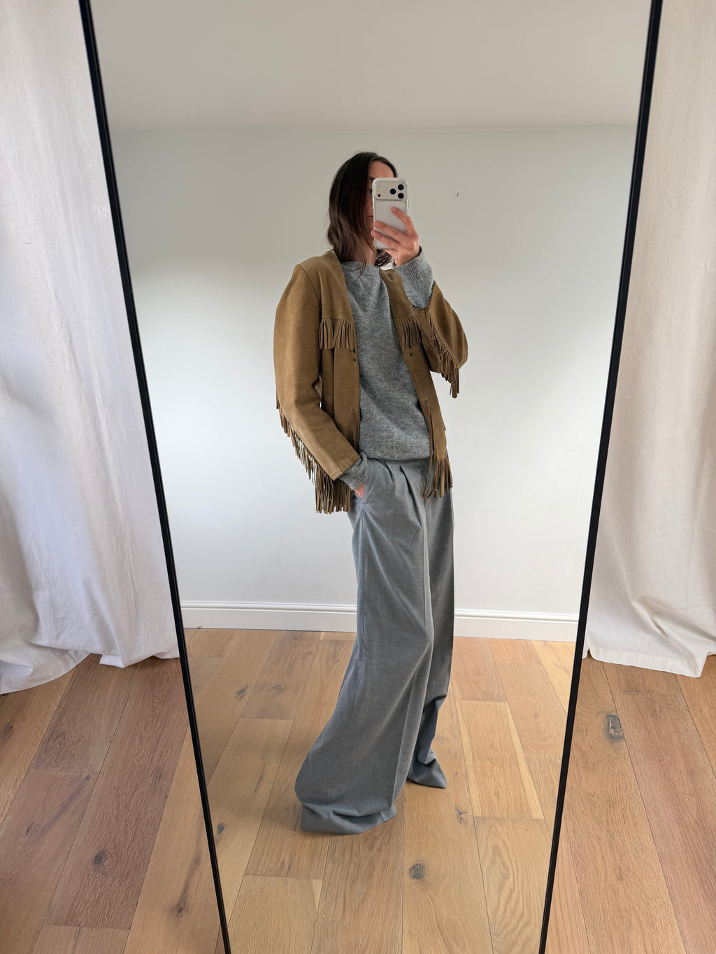 Suede Fringe Jacket