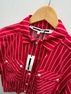 Alexander McQueen Red Striped Blouse
