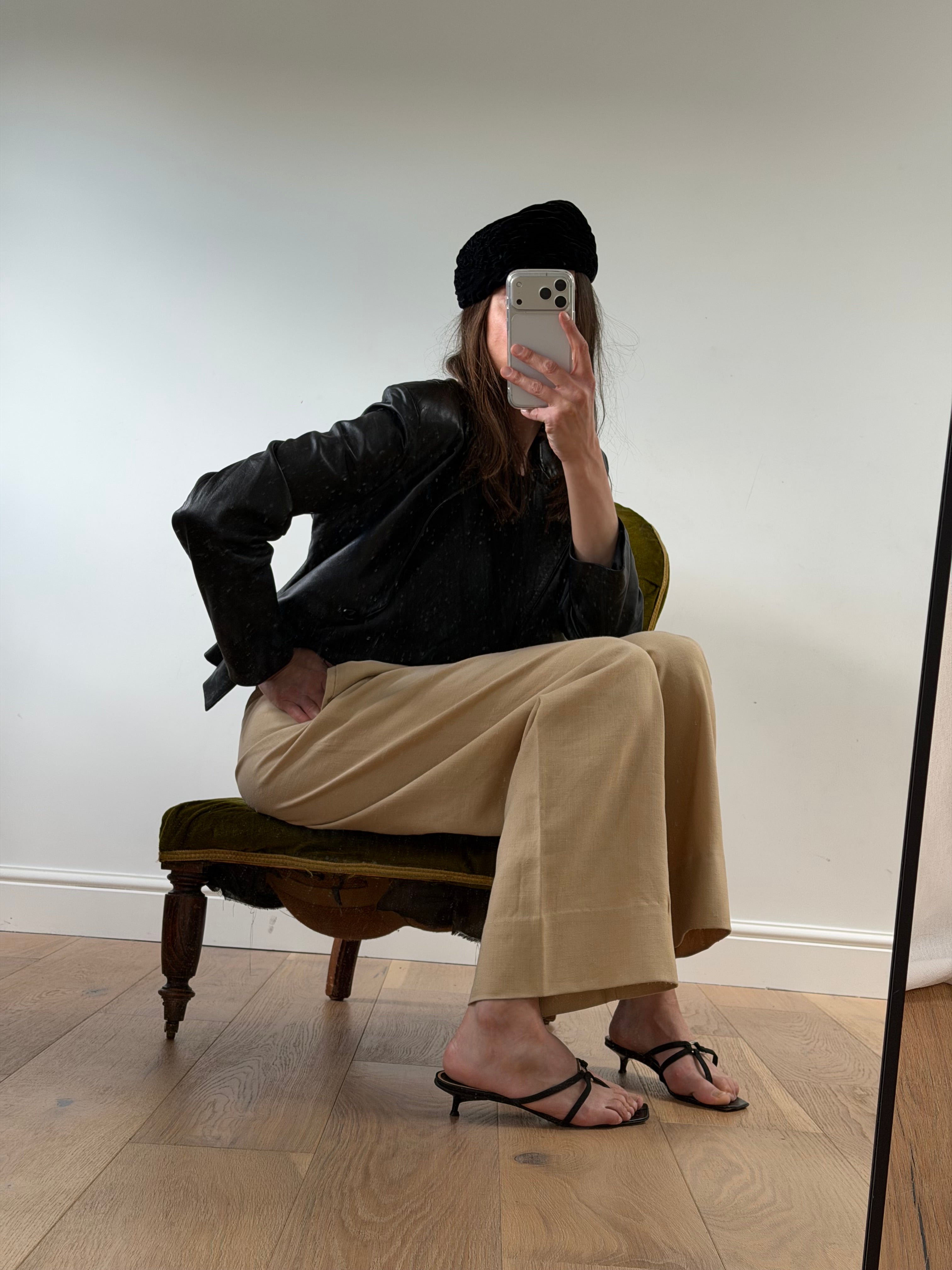 1940s Hat Black Velvet