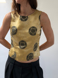 Gold Brocade Mandarin Top