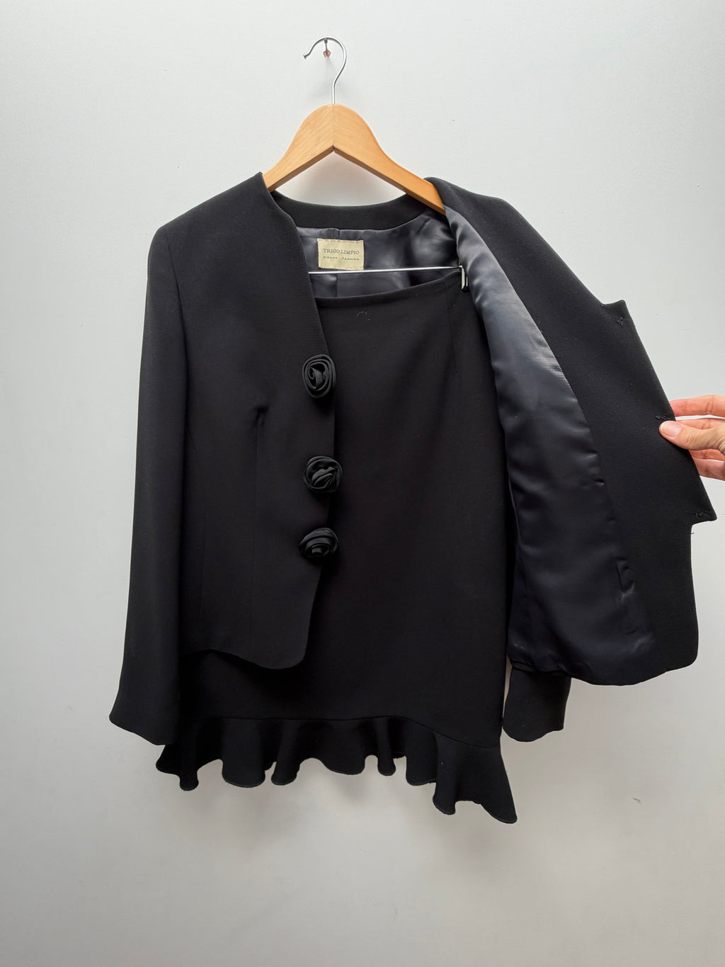 Vintage Black Skirt Suit