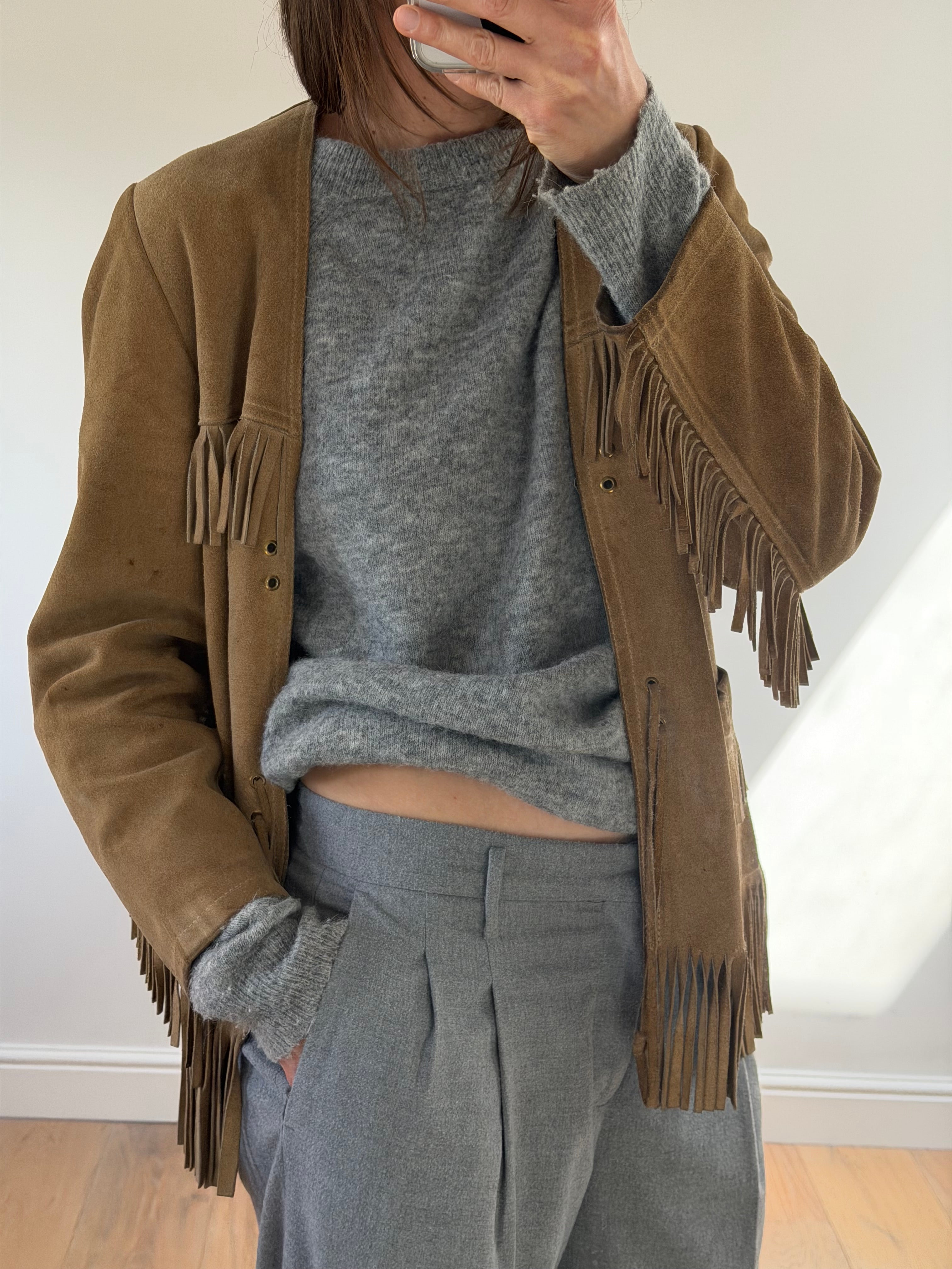 Suede Fringe Jacket