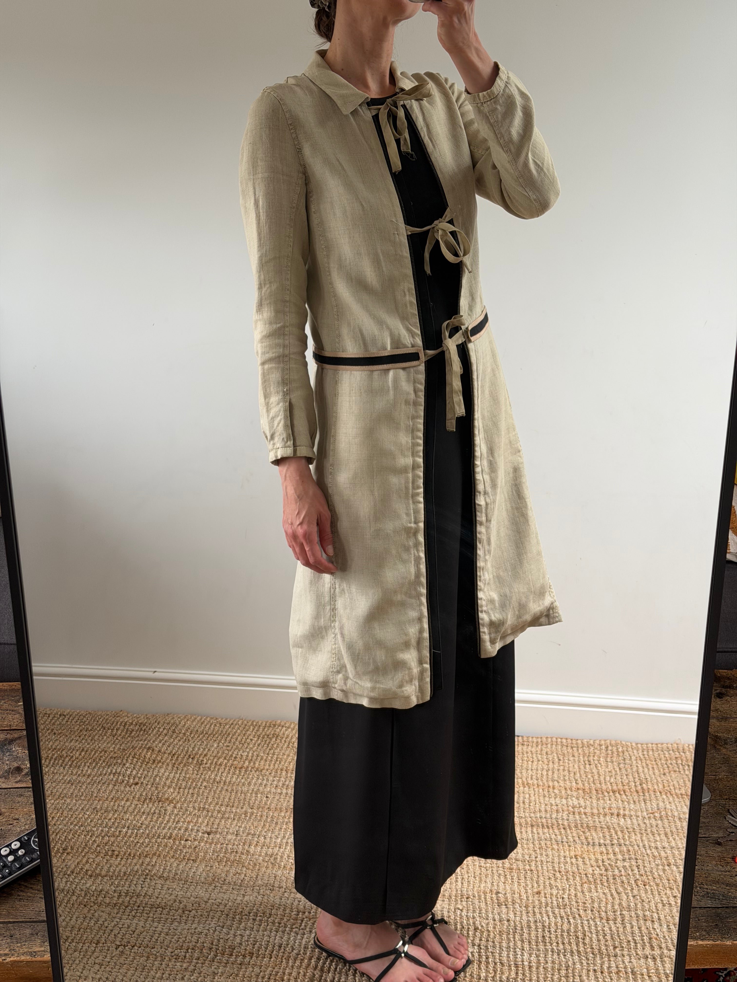 Prada Linen Long Jacket