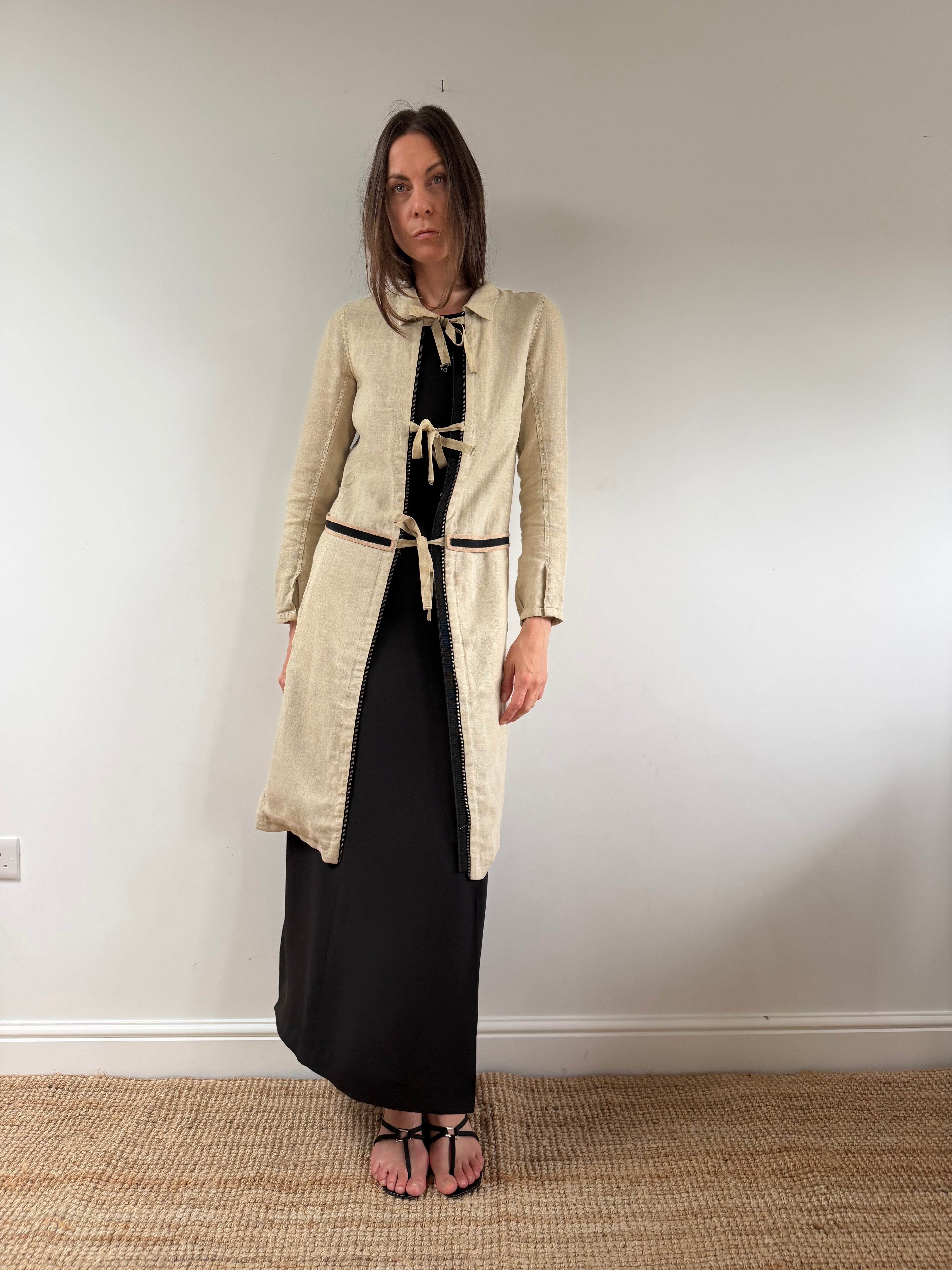 Prada Linen Long Jacket
