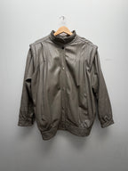 80s Leather Bomber Jacket