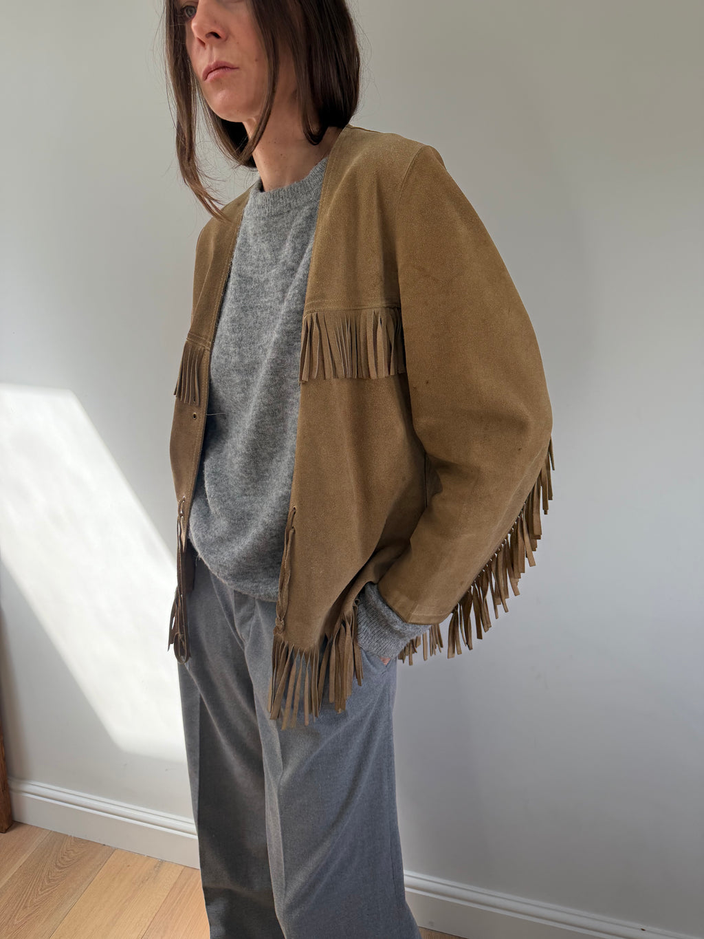 Suede Fringe Jacket