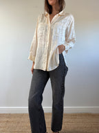 Floral Jacquard Blouse