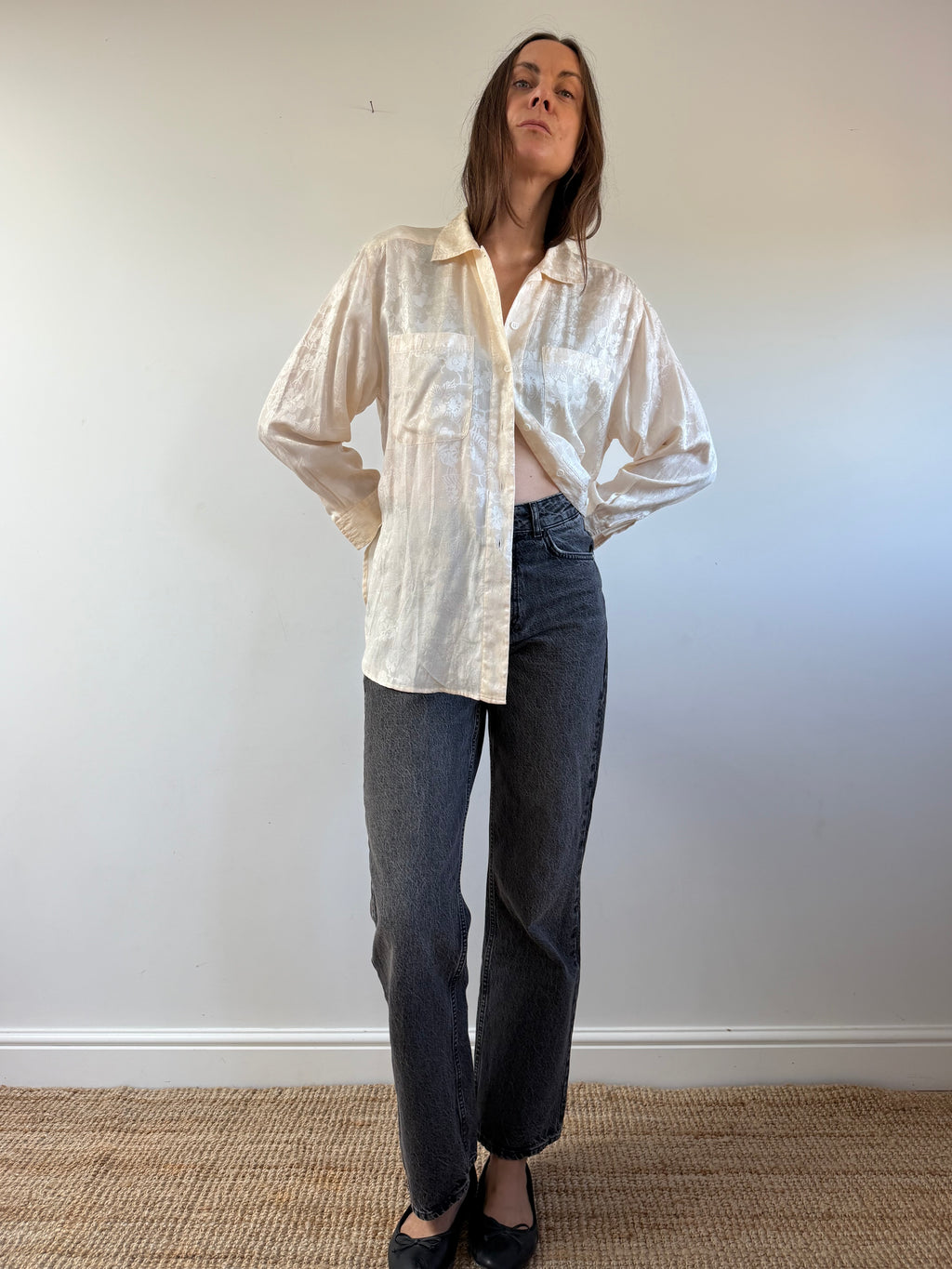 Floral Jacquard Blouse
