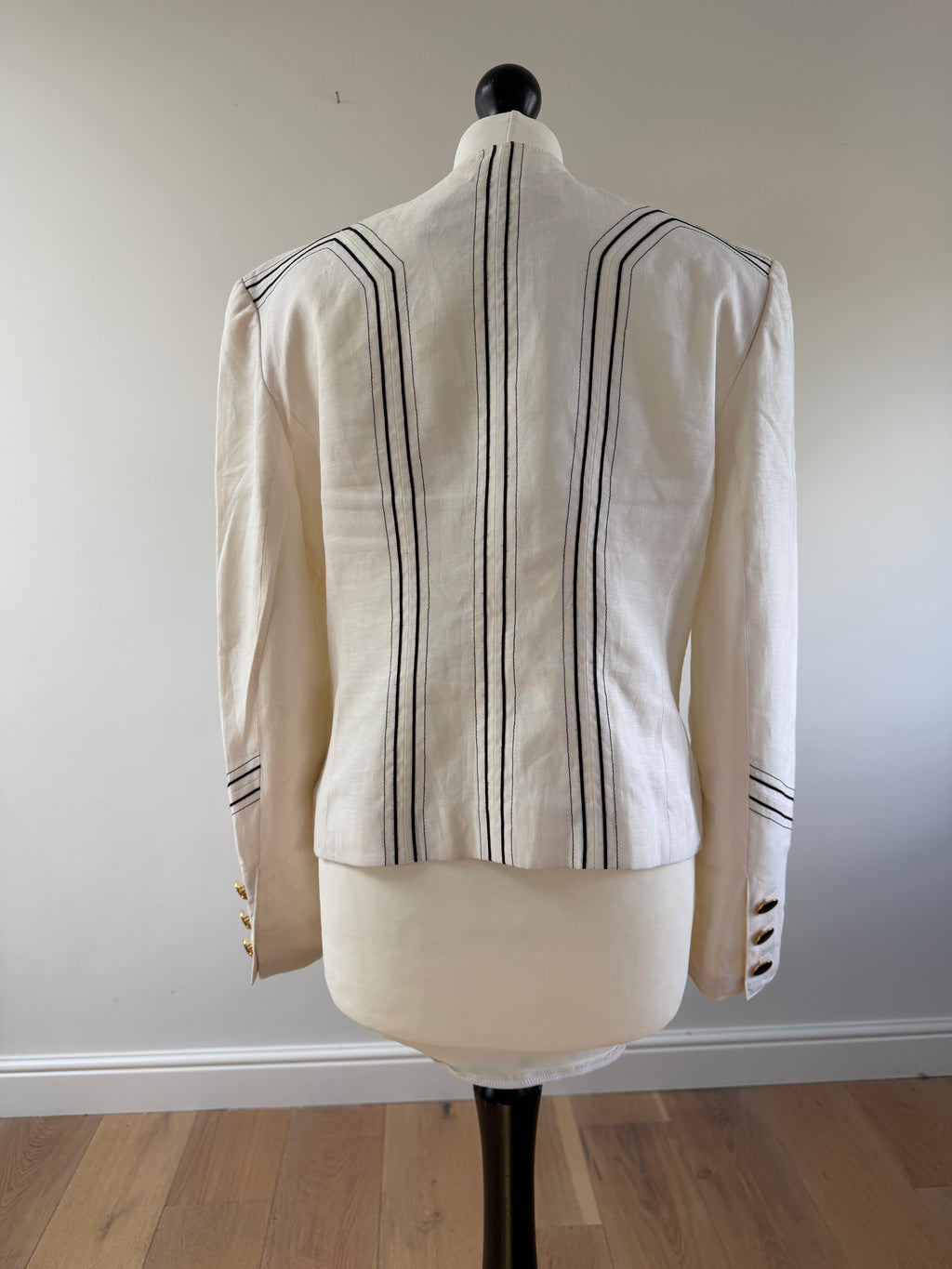 White Linen Blazer Women | Vintage Louis Féraud