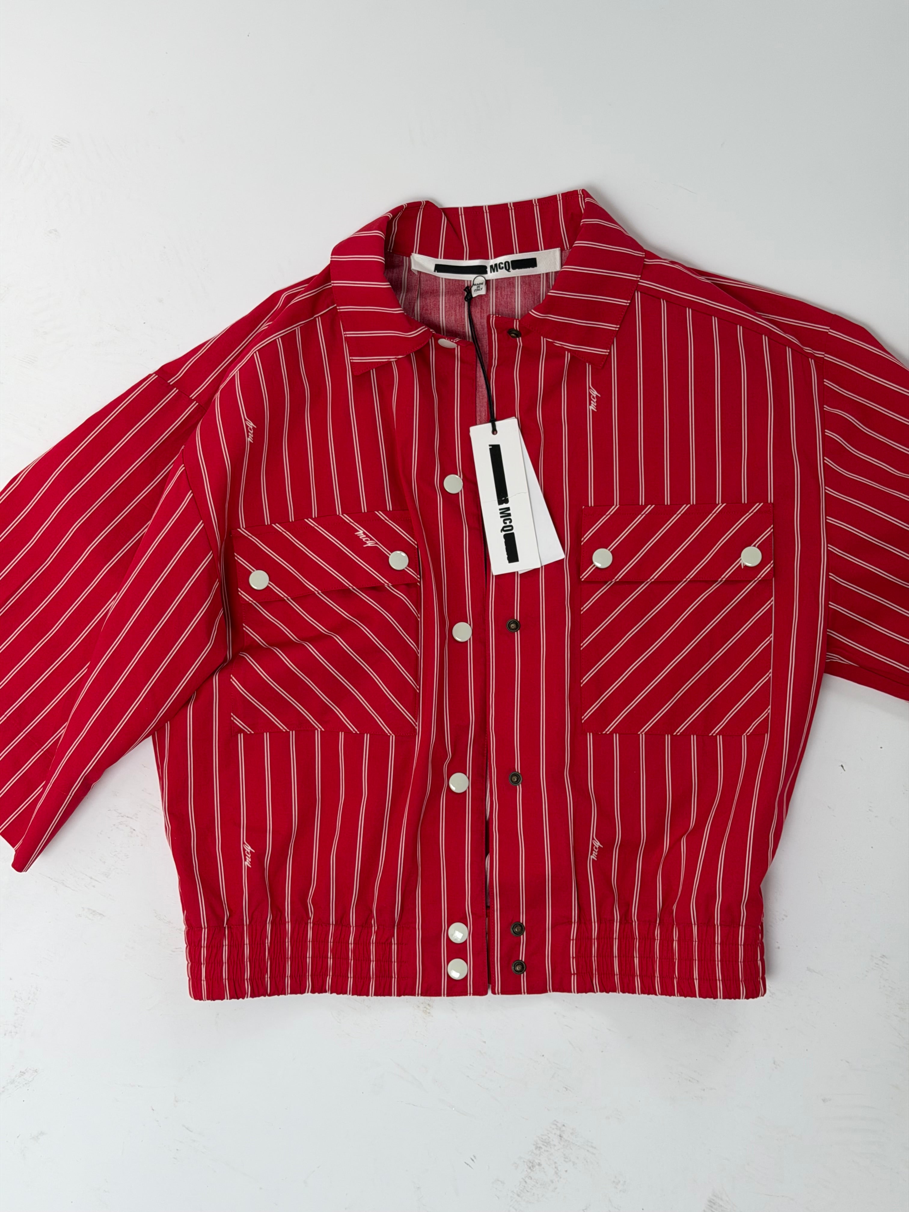 Alexander McQueen Red Striped Blouse