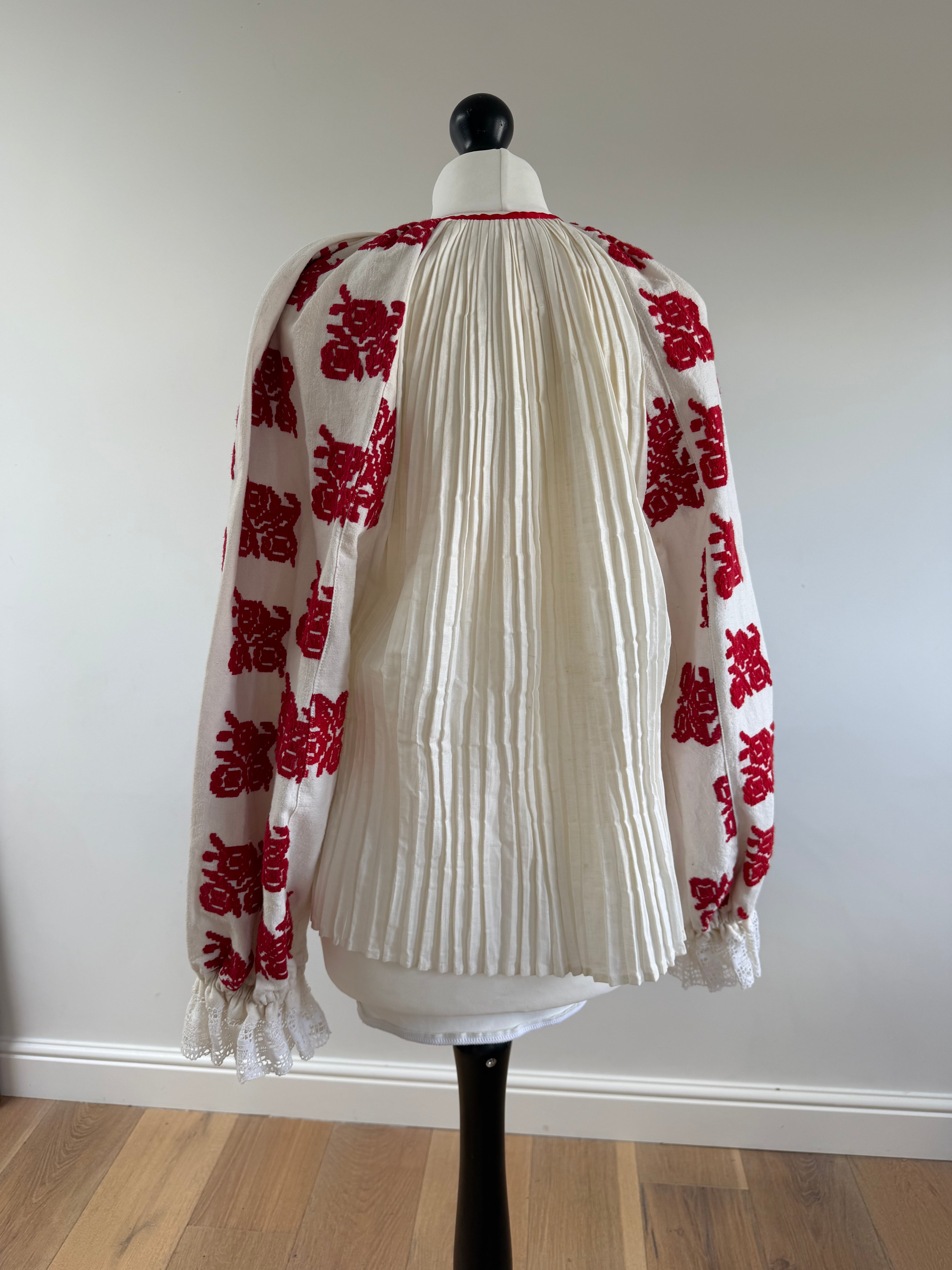 Antique Hungarian Embroidered Blouse