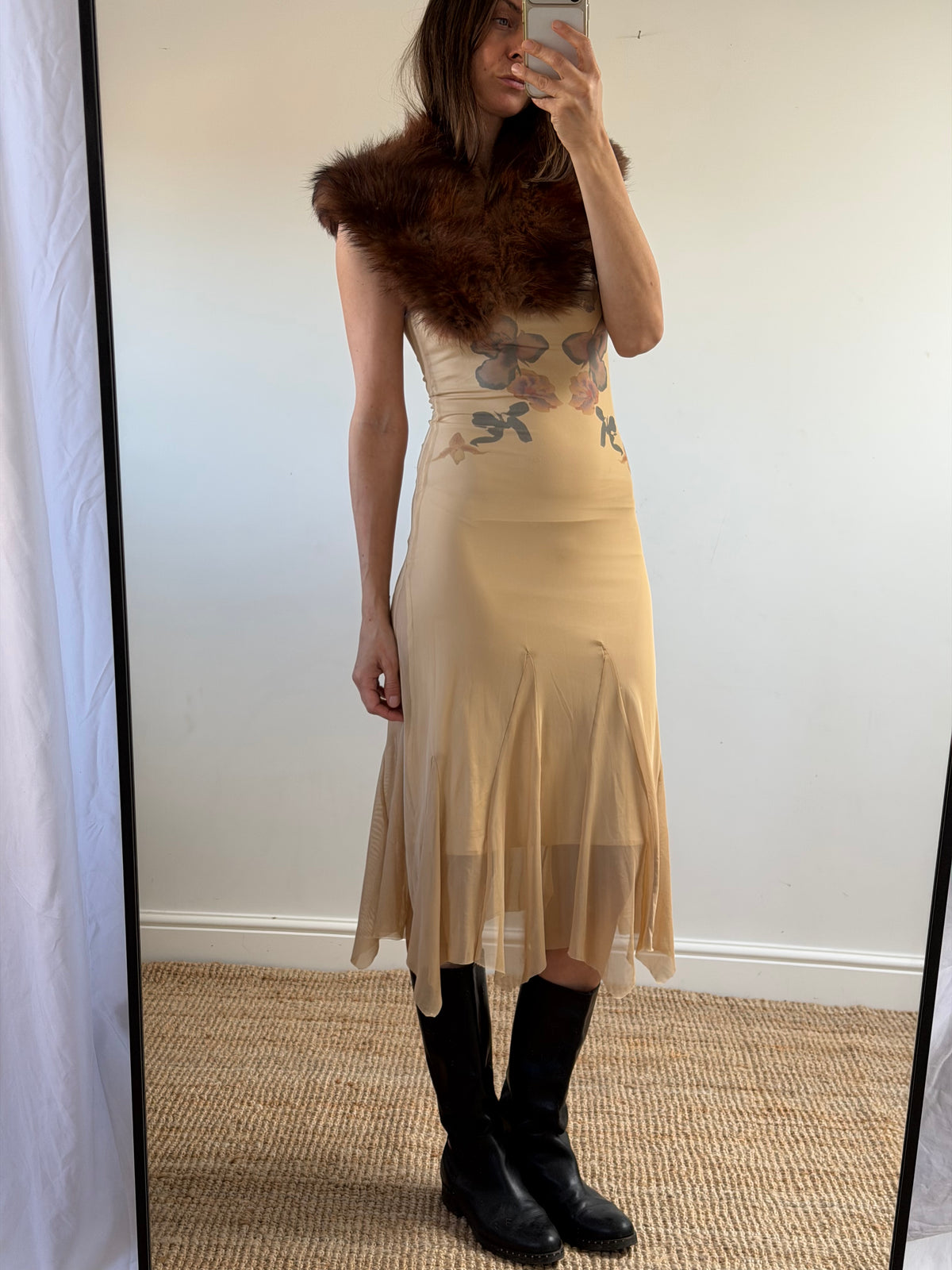 Mesh Print Dress