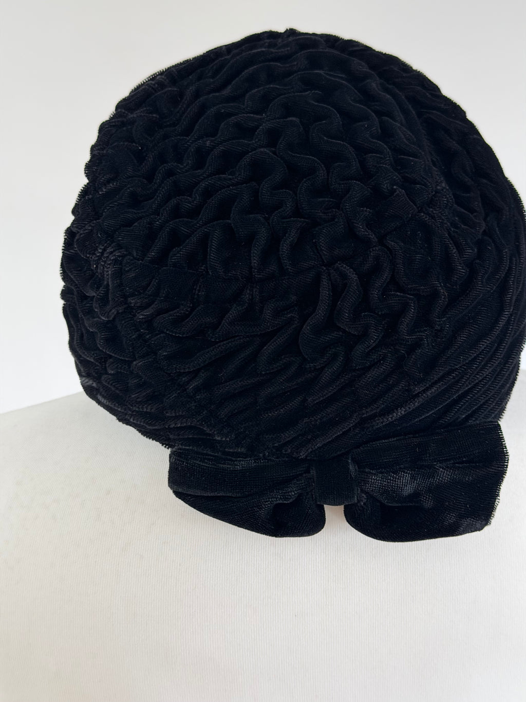 1940s Hat Black Velvet