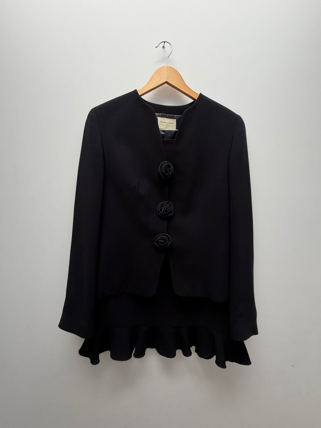 Vintage Black Skirt Suit