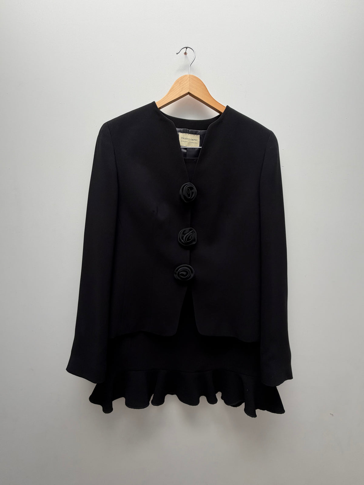 Vintage Black Skirt Suit