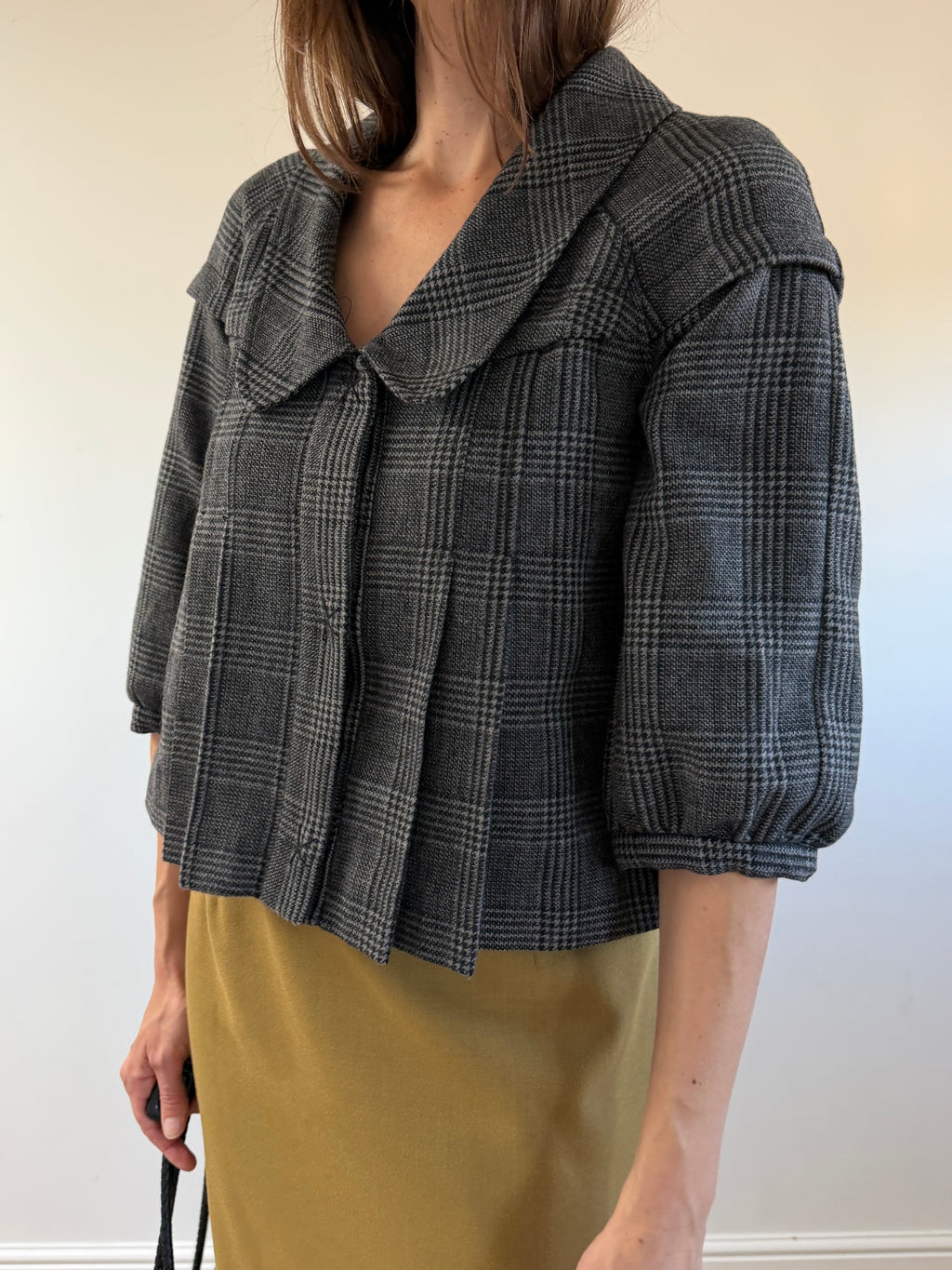 DKNY Wool Cropped Coat