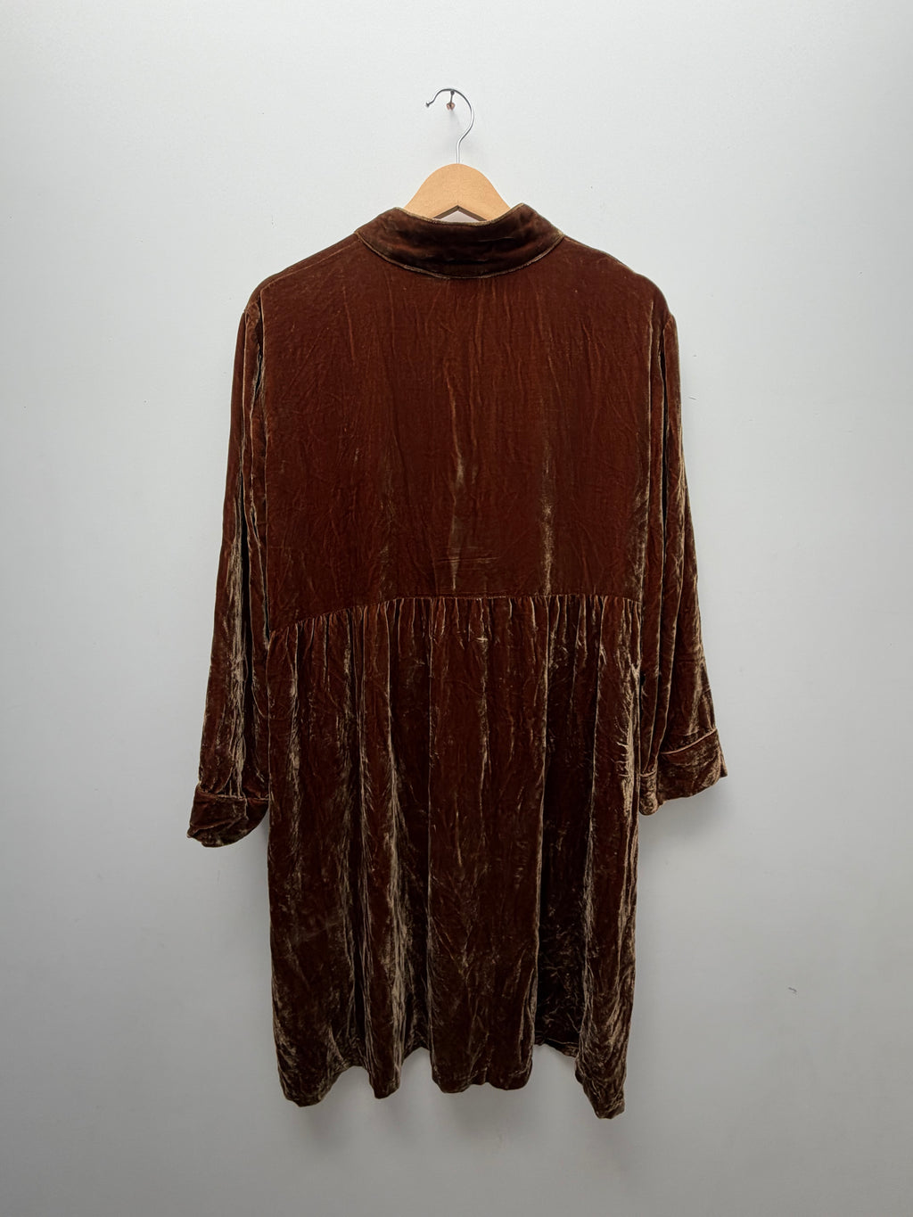 Silk Velvet Smock Dress
