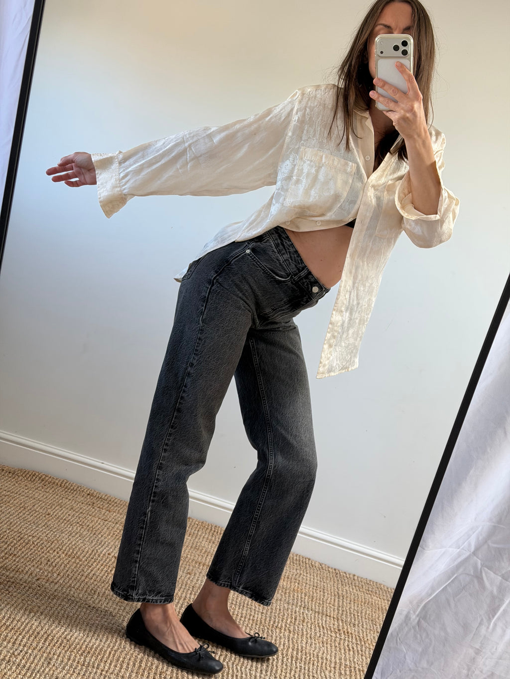 Floral Jacquard Blouse