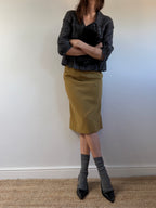 80s Wool Green Skirt