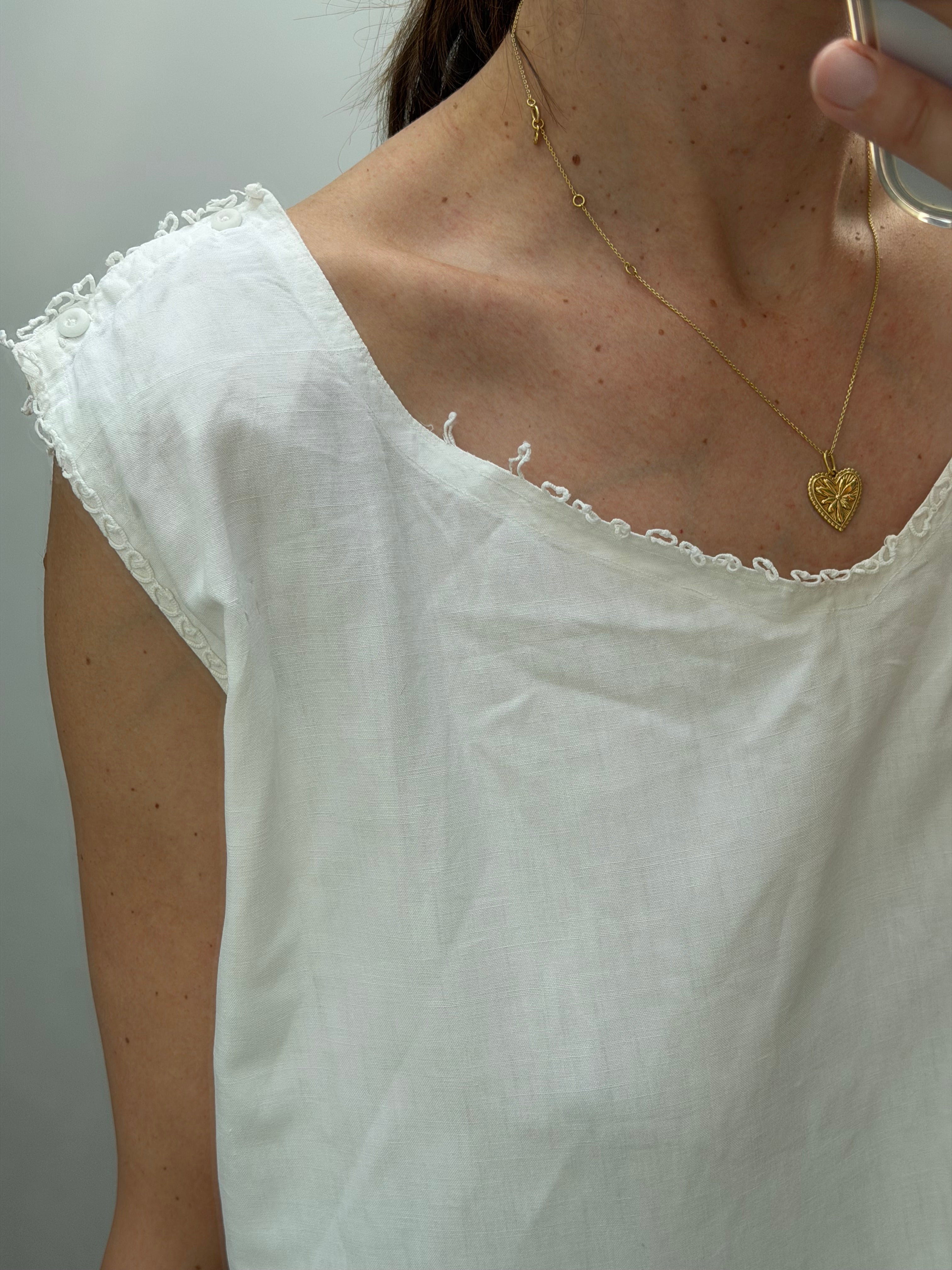Antique white cotton nightgown