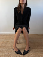 Vintage Black Skirt Suit