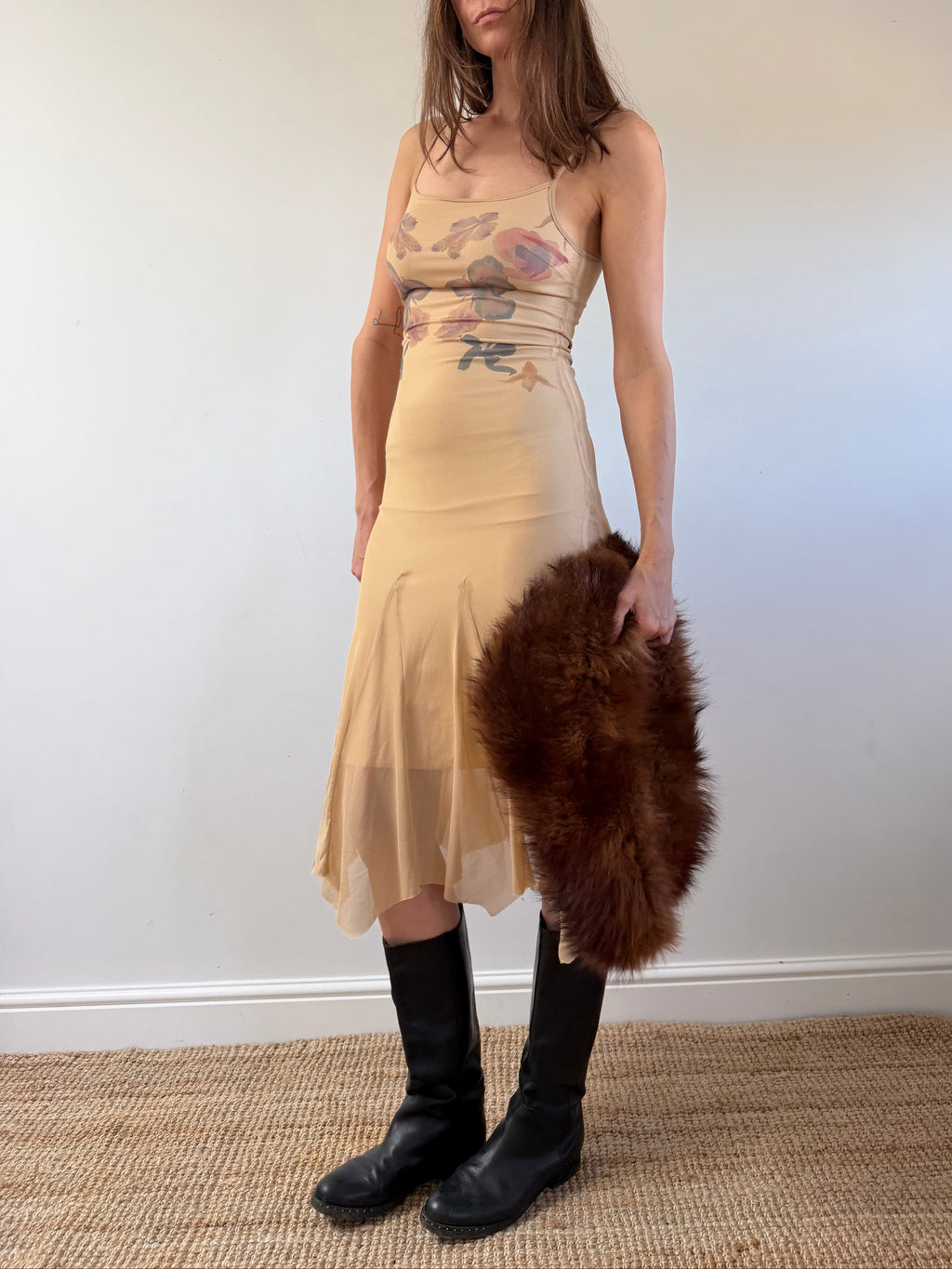 Mesh Print Dress