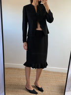 Vintage Black Skirt Suit